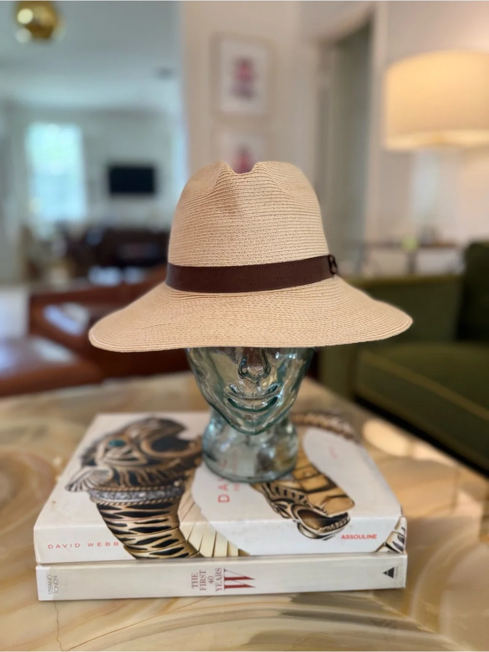 Classic Straw Fedora Hat with Brown Band - Neutral - STETSON